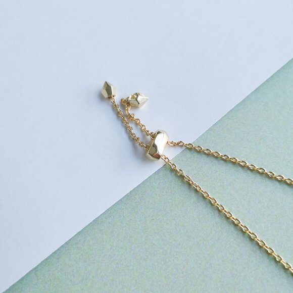 Kendra Scott Elaina Chalcedony Glass Adjustable Chain Bracelet - Gold - Picture 3 of 3